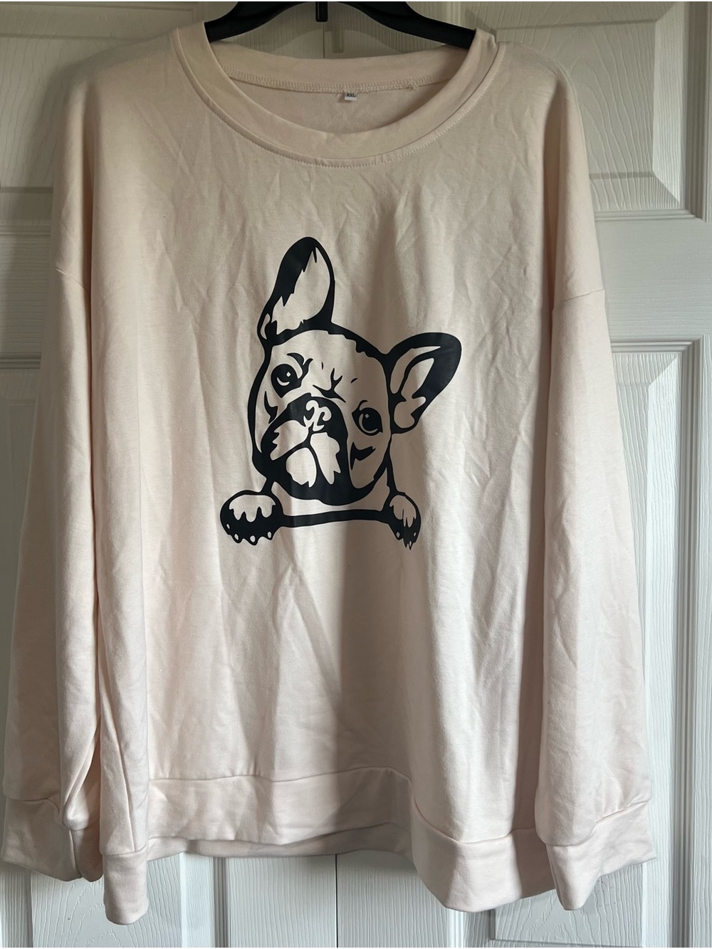 Cream French Bulldog Graphic Sweatshirt - Unbranded